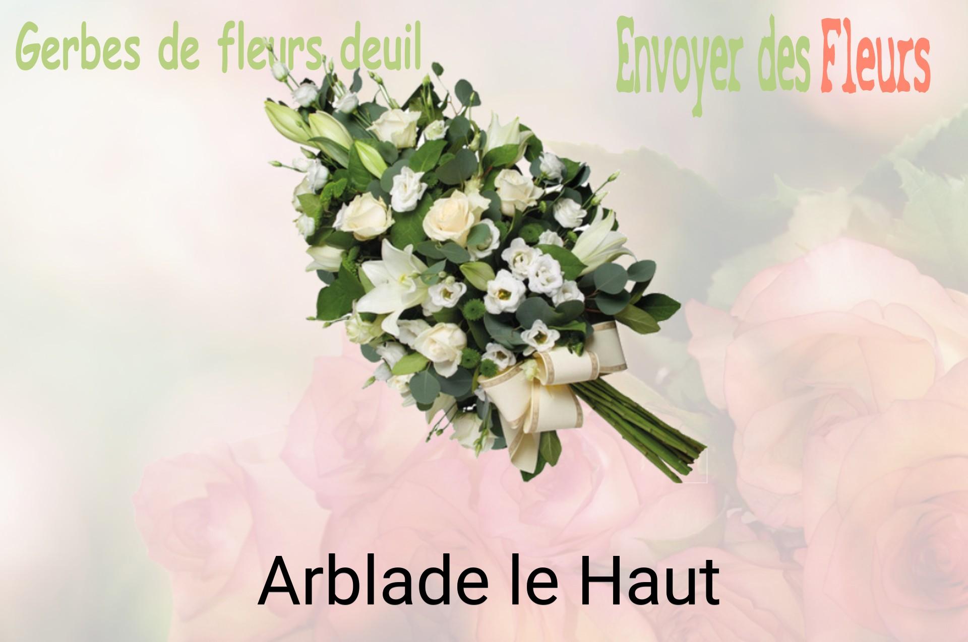 Gerbe de fleurs de deuil livrée à Arblade-le-Haut